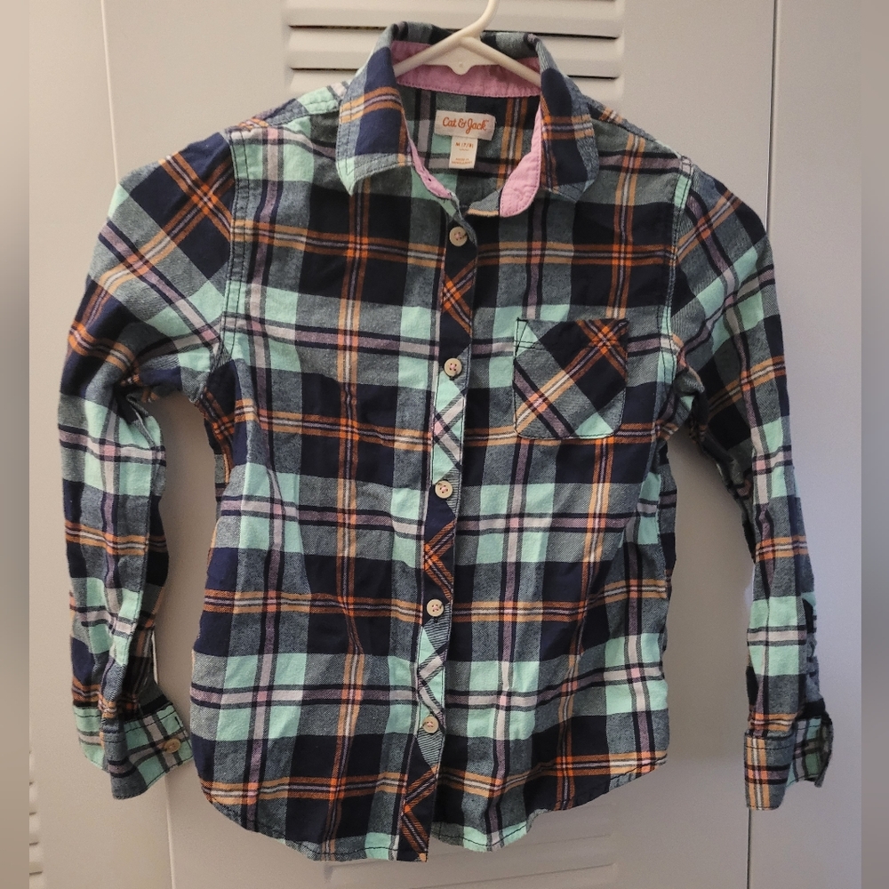 Cat & Jack Kids Plaid Shirt size Medium